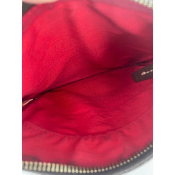 Dooney & Bourke Crossbody Dark Brown Pebbled Leather Bag Purse - Picture 9 of 12